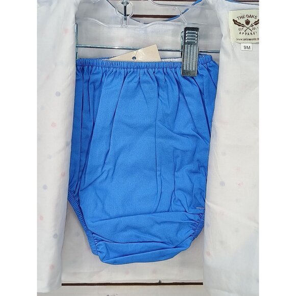 The Oaks Apparel Baby Girl Polka Dot Top & Blue Bloomer Set 9M - Picture 3 of 9